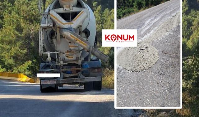 Osmaniye Zorkun Yolu’nda Yola Dökülen Beton İddiası
